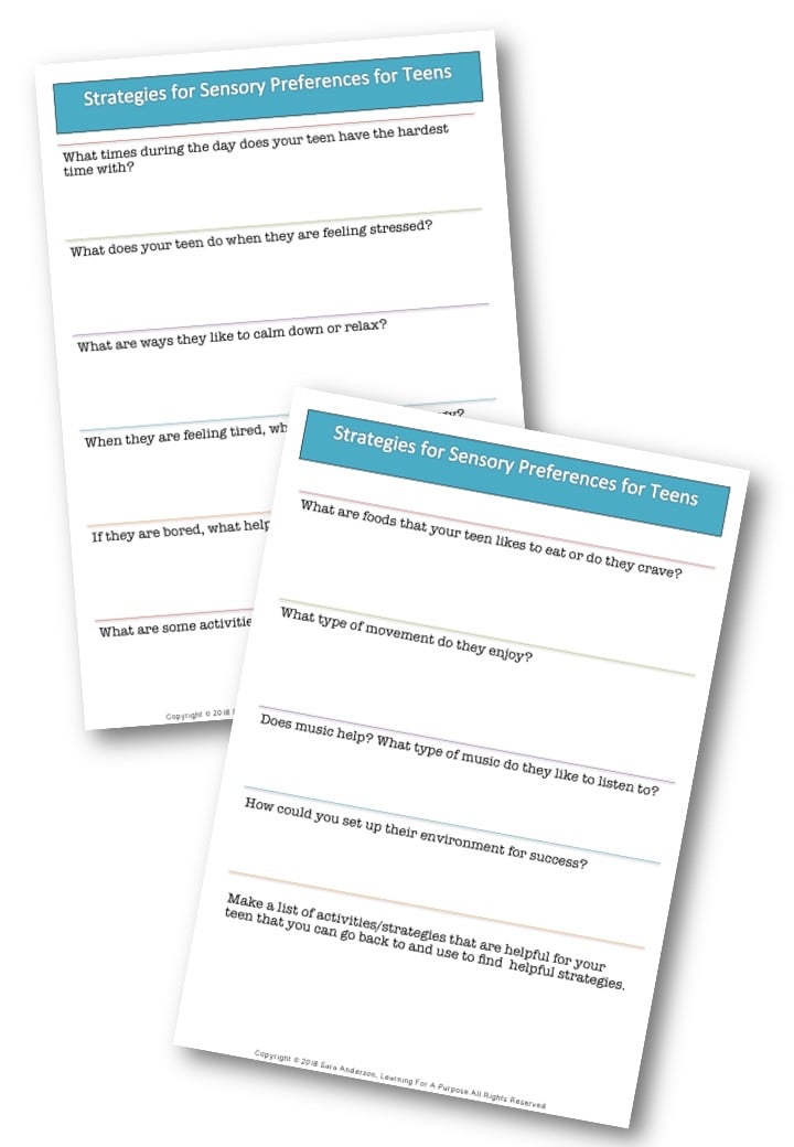 Sensory Strategies for Teens