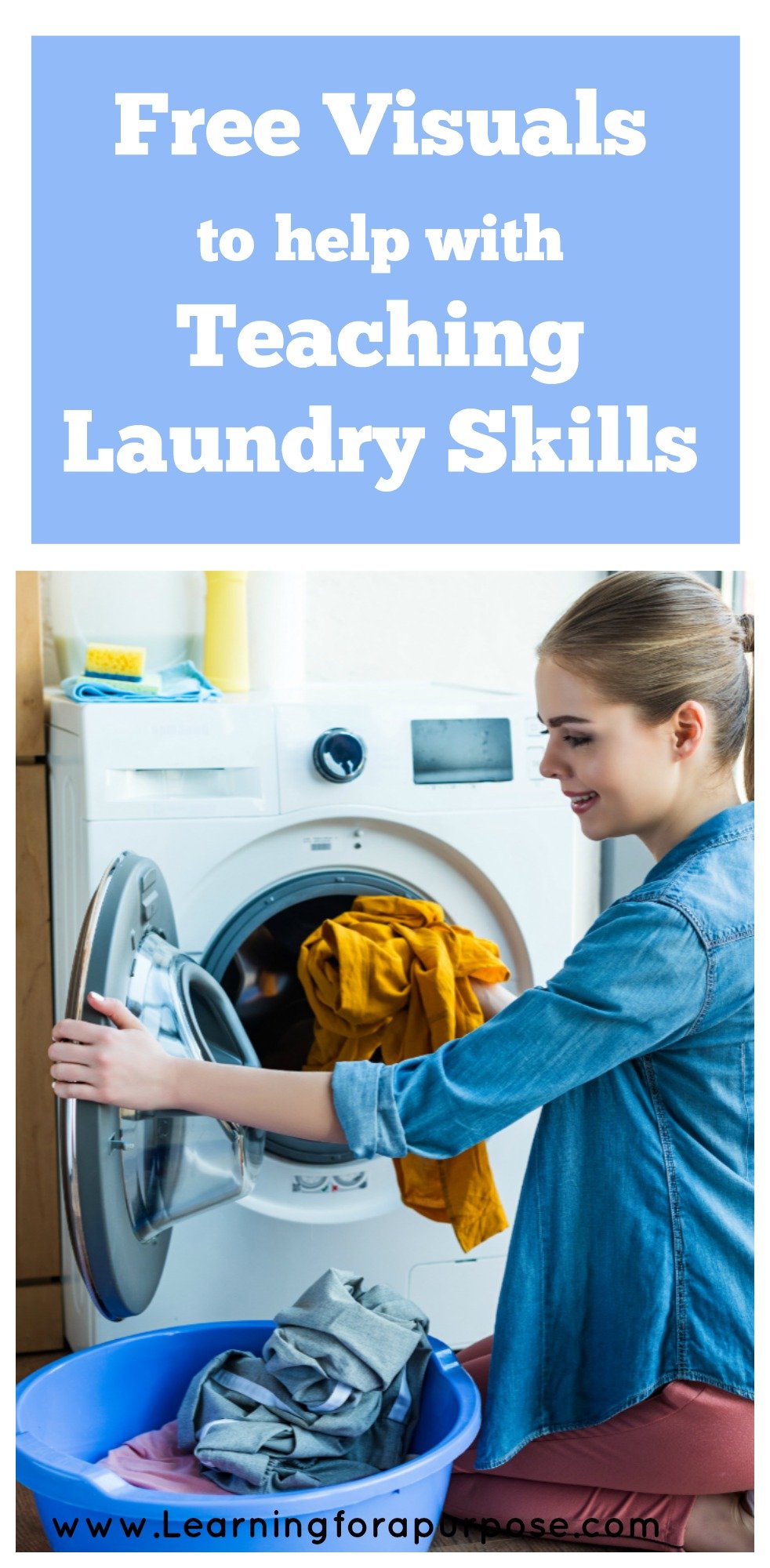 Free Visuals to help with Teaching Laundry Skills