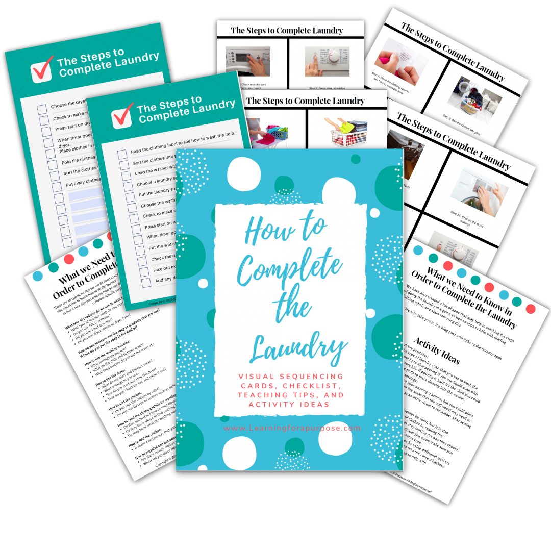 Free Visuals to help with Teaching Laundry Skills Learning For A Purpose