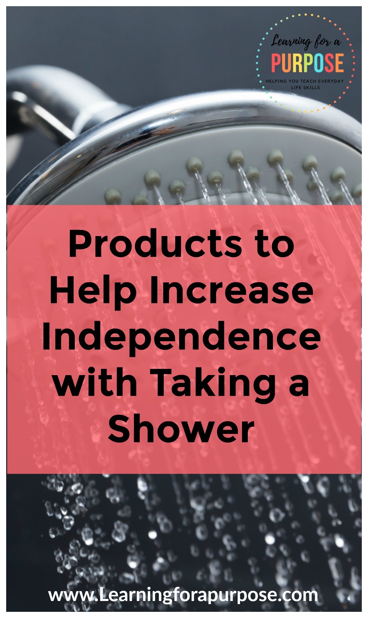Products to help increase independence with taking a shower